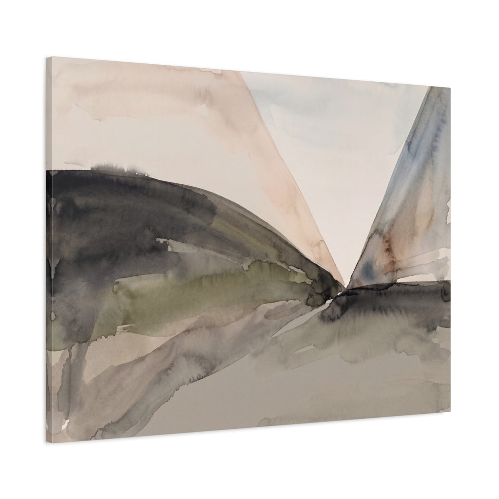 The Hidden Pass canvas, 40 x 30 in, angled view of the mirrored 1.25 in edge