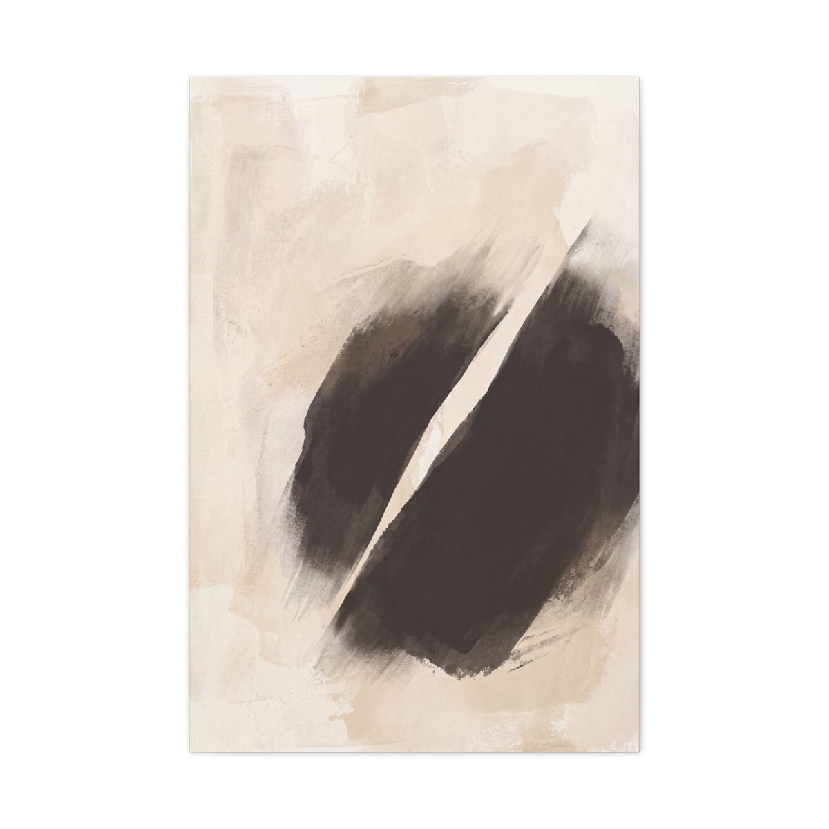 Earthen Forms canvas, 16 x 20 in, angled view of the mirrored 1.25 in edge