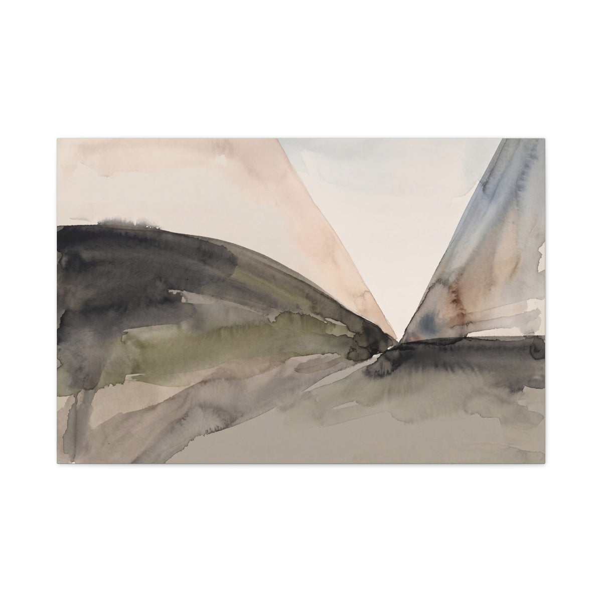 The Hidden Pass canvas, 20 x 16 in, angled view of the mirrored 1.25 in edge