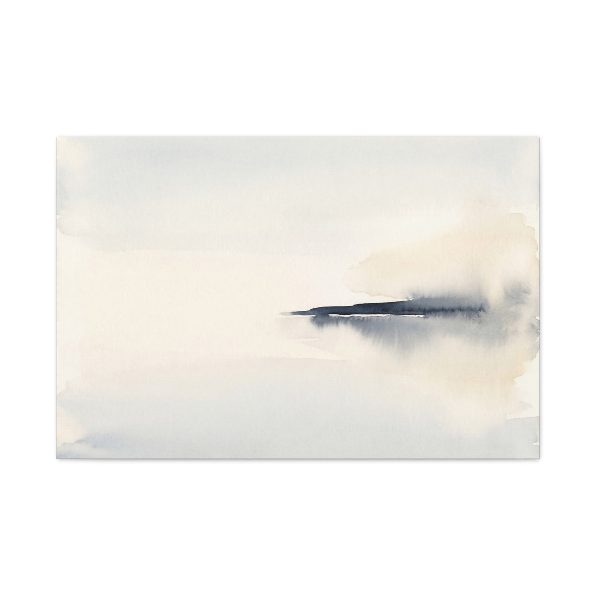 The Narrow Crossing canvas, 20 x 16 in, angled view of the mirrored 1.25 in edge