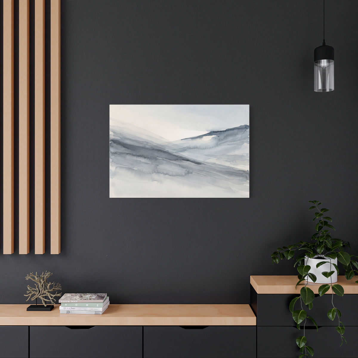 Where the Slopes Meet canvas, 40 x 30 in, front view