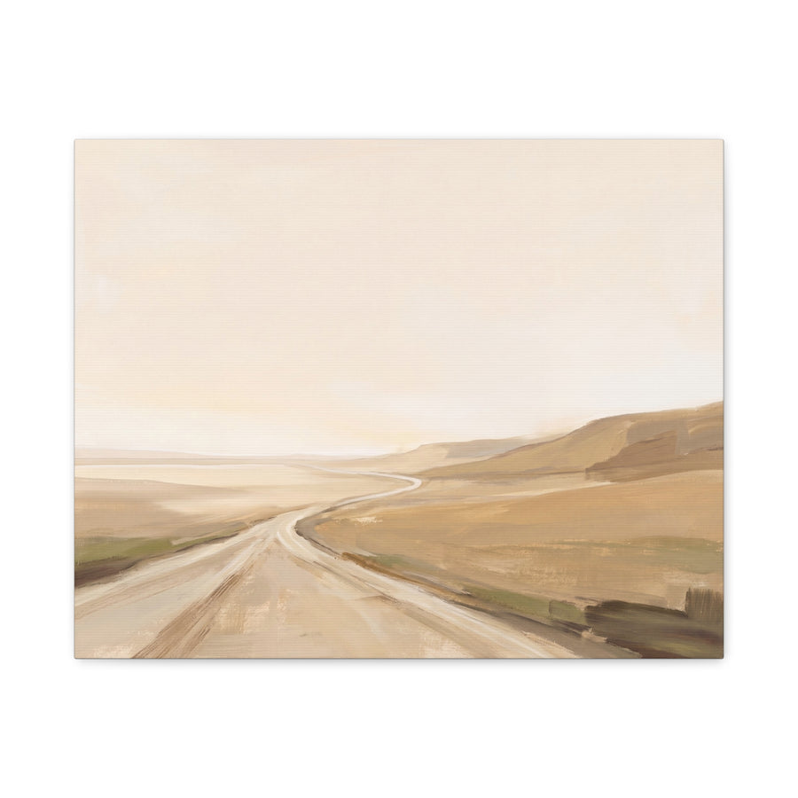 Rolling Fields Under a Pale Sky, the print as it is made