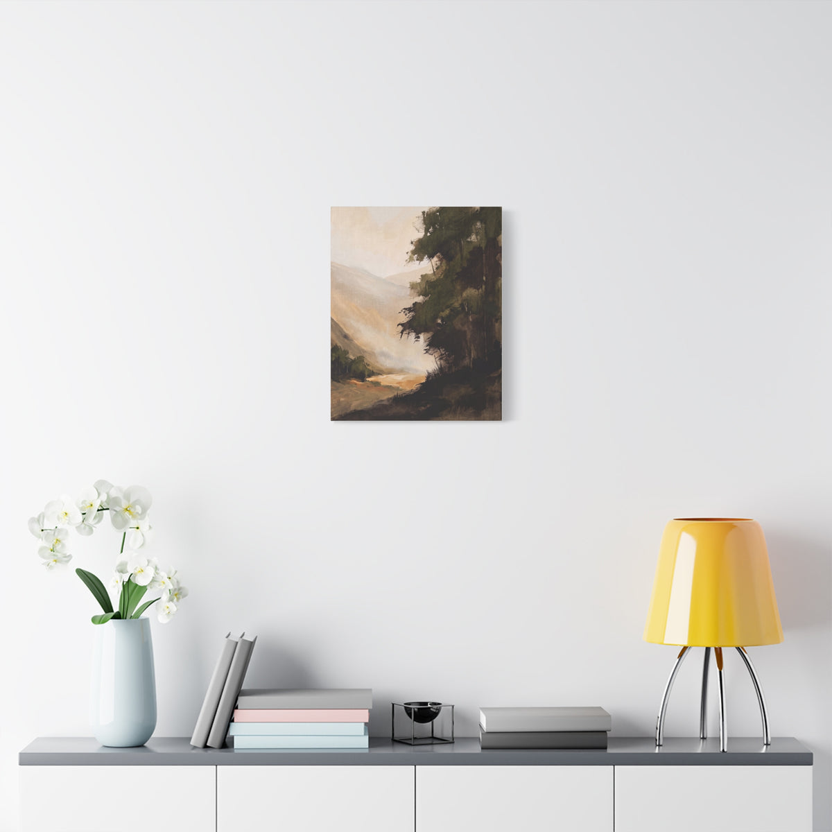 The Wooded Valley canvas, 24 x 36 in, front view