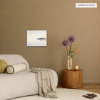 The Narrow Crossing canvas, 20 x 16 in, above a side table; room setting for illustration