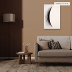 The Waning Crescent canvas, 24 x 36 in, above an armchair; room setting for illustration
